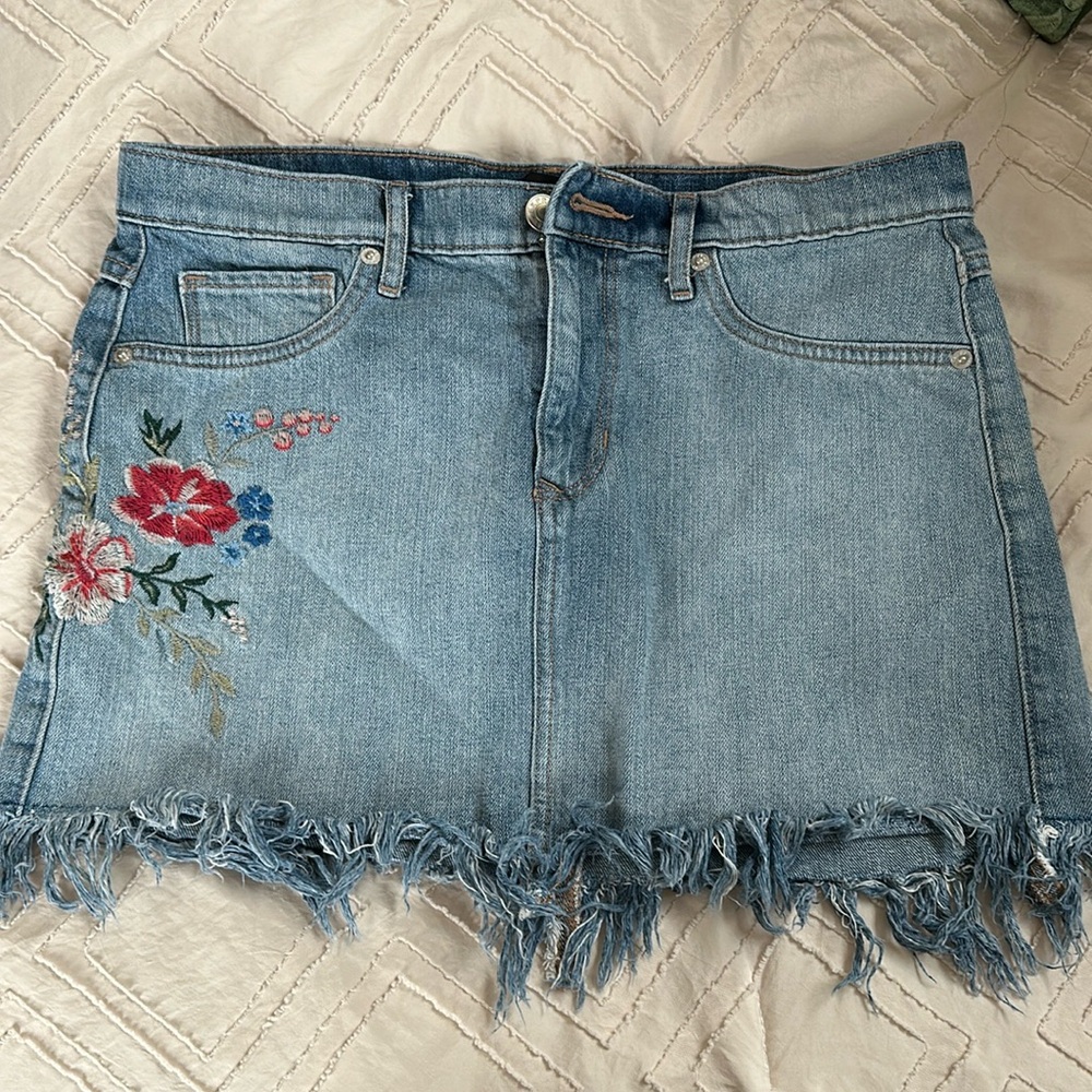 Jean mini skirt